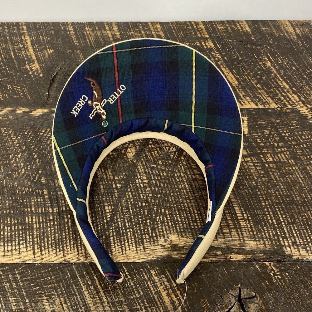 Texace Otter Creek Golf Course Women's Reversible Beige & Tartan Plaid Visor New - Picture 5 of 16